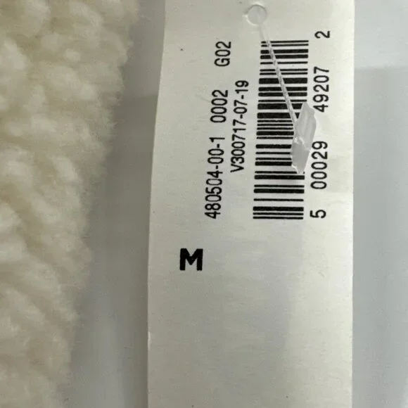 Old Navy Sherpa Women's Vest Medium Cream Tan Trim Pockets Zip Lined Boho NEW - Picture 5 of 8